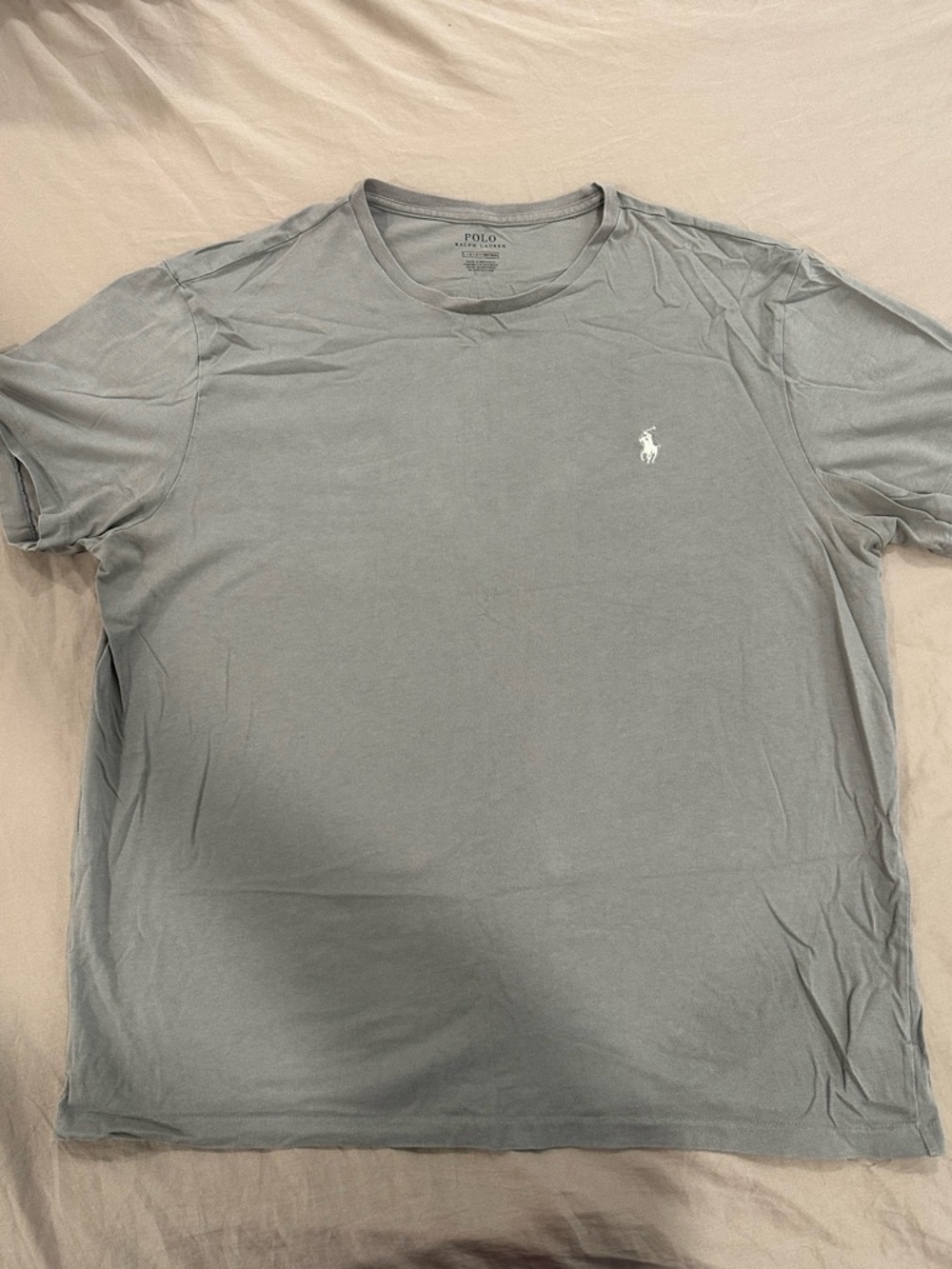 Polo by Ralph Lauren Light Gray Crew Neck T-Shirt